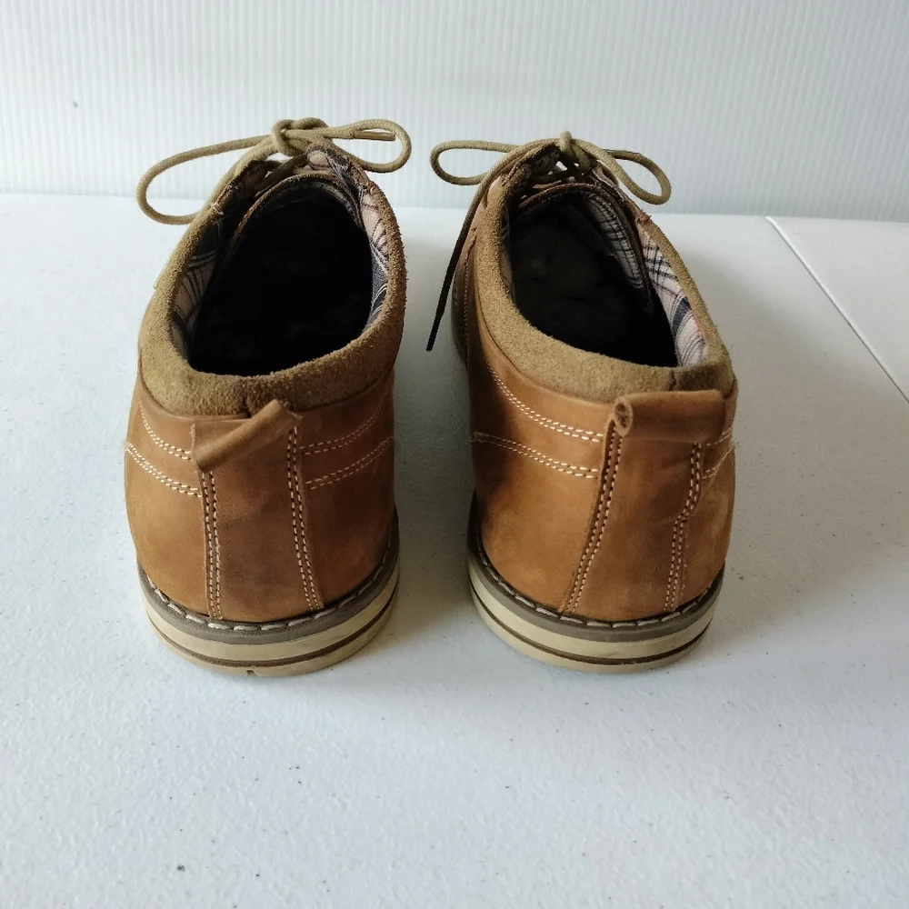 Steve Madden mens lace up brown Oxford shoes 12 preppy Office Comfort